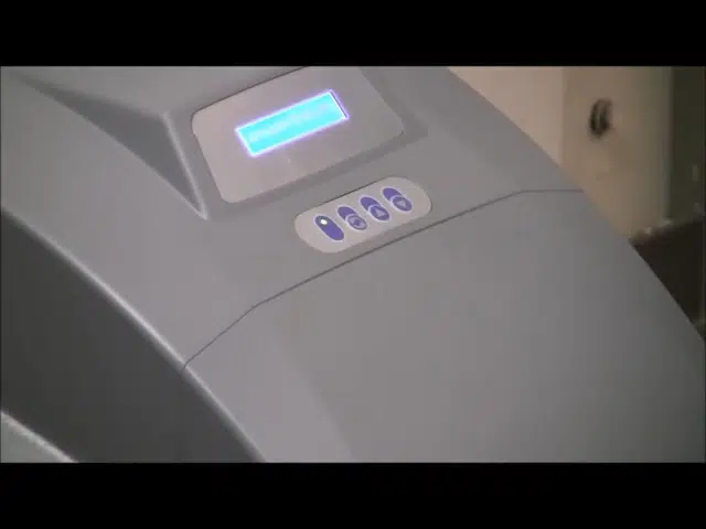 Whole-house water softener with control valve and resin tank related to Water softener brine and resin tanks