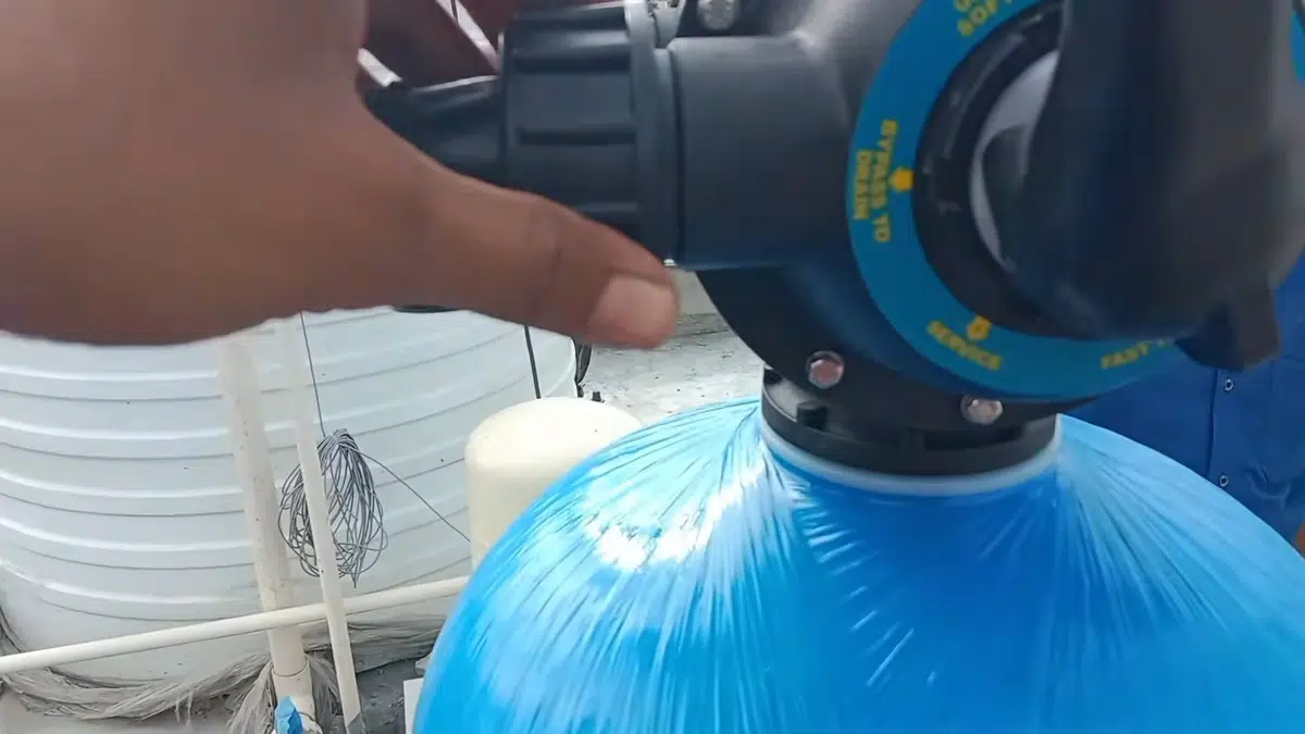 Whole-house water softener with control valve and resin tank related to Plumber in the Monrovia Hills