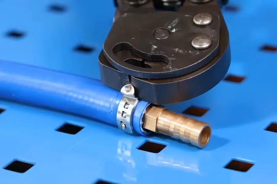 Close-up plumbing tool used for pipe cutting or fitting work related to Repiping an Azusa home