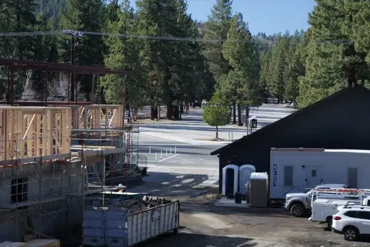 Exterior building view near a plumbing project with trees and driveway access related to Sierra Madre CA neighborhood