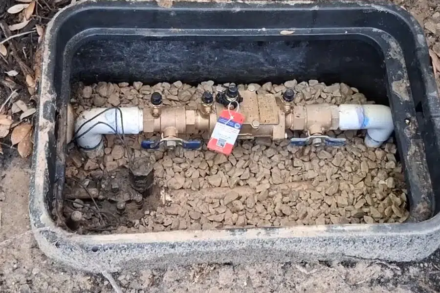 Backflow preventer assembly with test valves and gauge connections related to Backflow testing in Monrovia