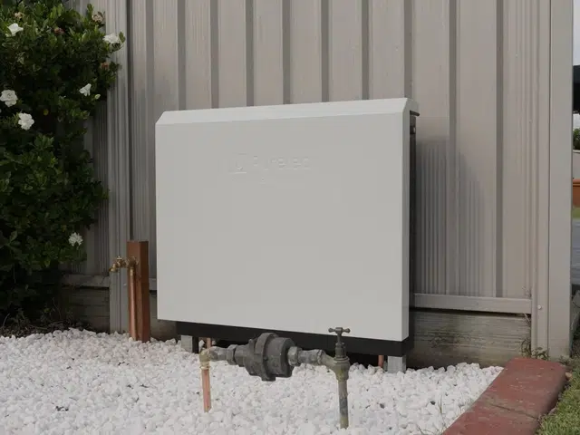 Whole-house water filtration equipment installed on the main line related to Water pressure regulator in Monrovia